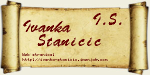 Ivanka Staničić vizit kartica